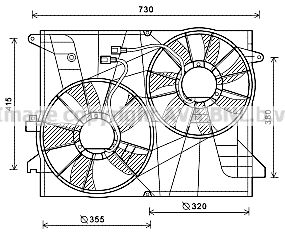 AVA QUALITY COOLING Вентилятор, охлаждение двигателя OL7572